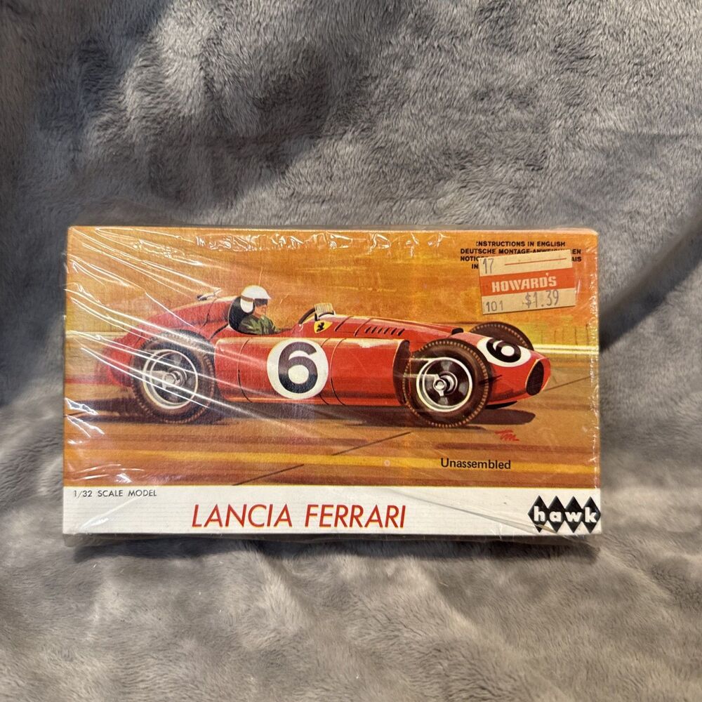 Vintage Hawk Lancia Ferrari 1/32 Plastic Model Kit No. 640-50 Unbuilt sealed